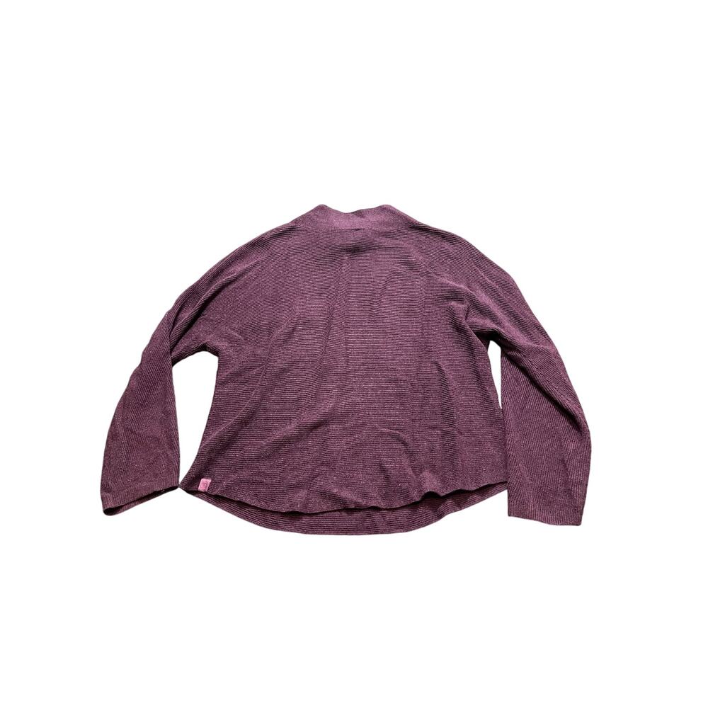 Lululemon Women Ribbed Knit Boxy Cotton-Blend Mock Neck Sweater Purple Size XS/S - Picture 4 of 7
